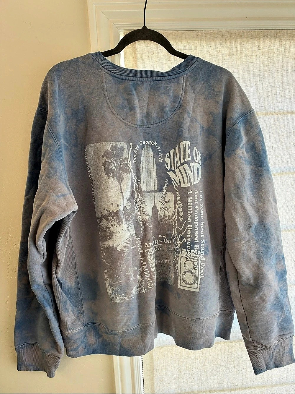 CA to NYC Graphic Tie-Dye Sweatshirt